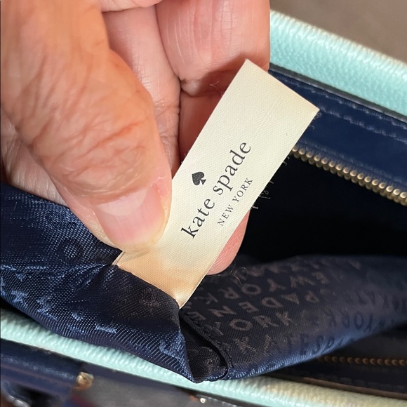 KATE SPADE Cedar Street Maise Multi-stripe Leather Bag 14”x9”x4” Preloved - Picture 10 of 13